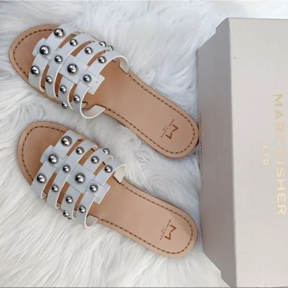 NEW MARC FISHER STUDDED SANDALS - Picture 8 of 8